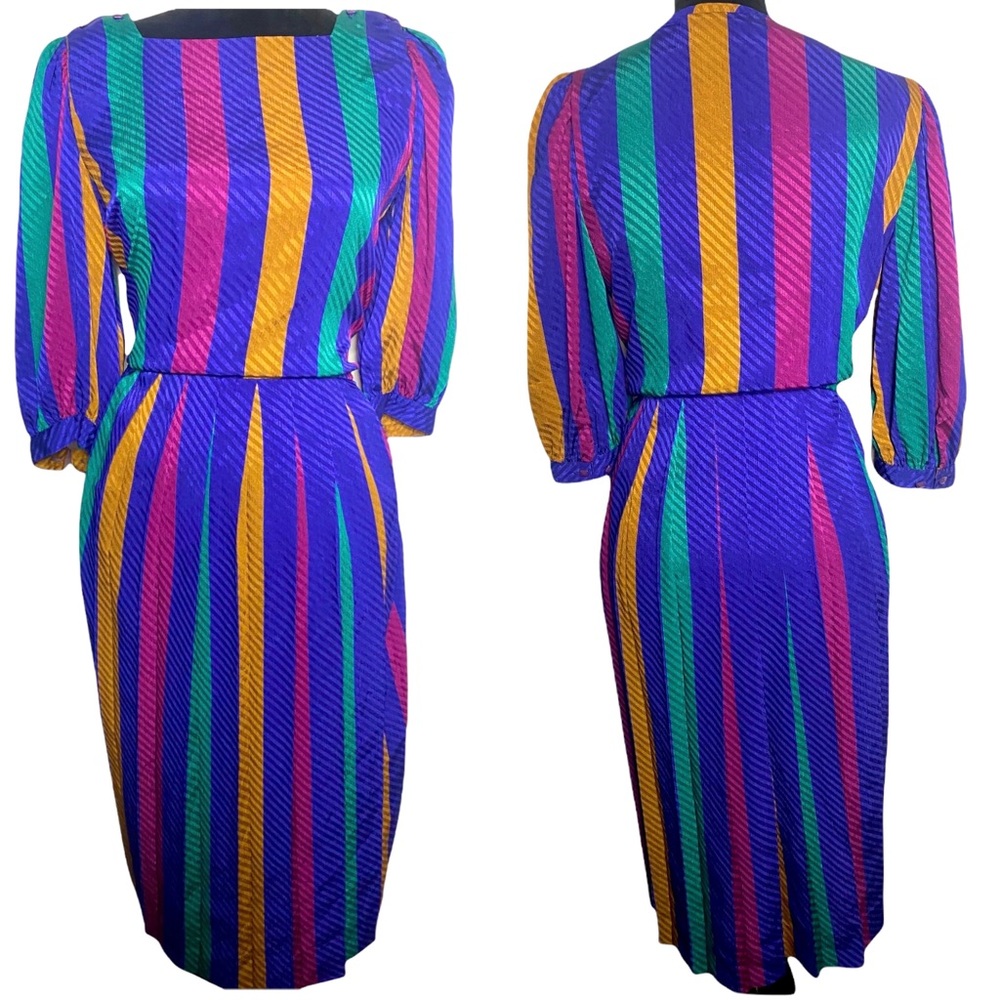 Vintage colorful polyester dress
